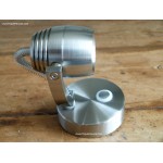 Spot LED blanc + bleu chromé satiné