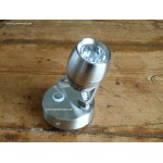 Spot LED blanc + bleu chromé satiné