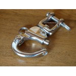 87MM - INOX -Mousquetons en inox avec manille pivotante