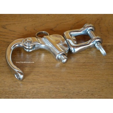 128MM - INOX -Mousqueton avec manille pivotante