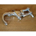 128MM - INOX -Mousqueton avec manille pivotante