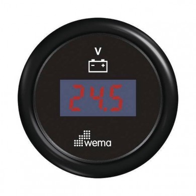 ø 52mm voltmètre digital Blackline  8 - 32V - noir
