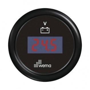 ø 52mm voltmètre digital Blackline  8 - 32V - noir