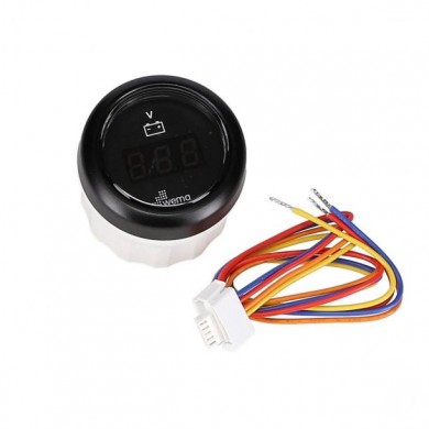 ø 52mm voltmètre digital Blackline  8 - 32V - noir