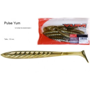 PULSE 4" 1/2 - Leurre pêche souple 11,5 cm YUM - GRAY FLAKE SHAD - Pochette de 8