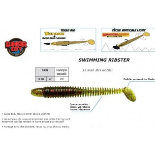 WATERMOND RED FLAKE - SWIMMING RIBSTER 10 cm - 4.5"
