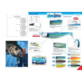 15 cm - Blue shad - Atomic chicken - leurre souple monté
