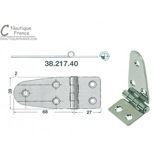 Charnière 95 X 39 mm inox