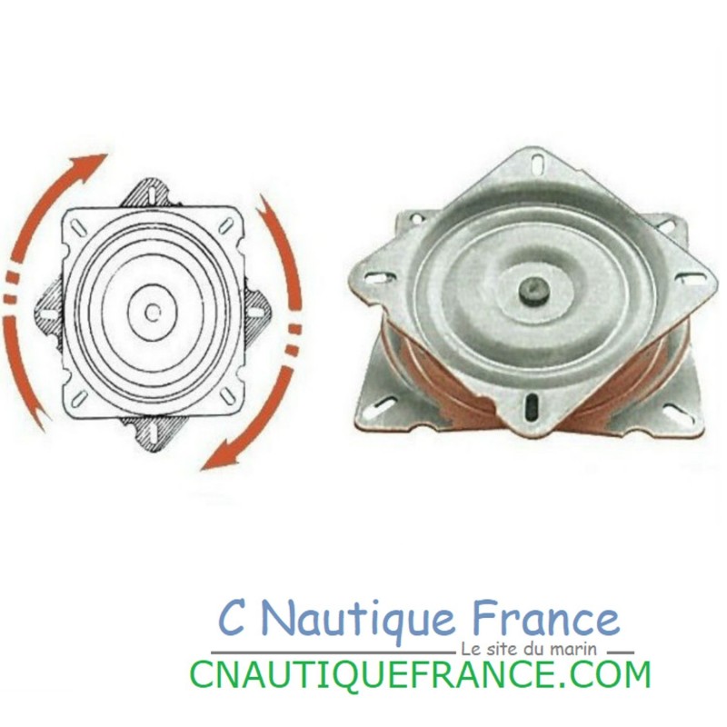 PLATINE PIVOTANTE POUR SIEGE - INOX