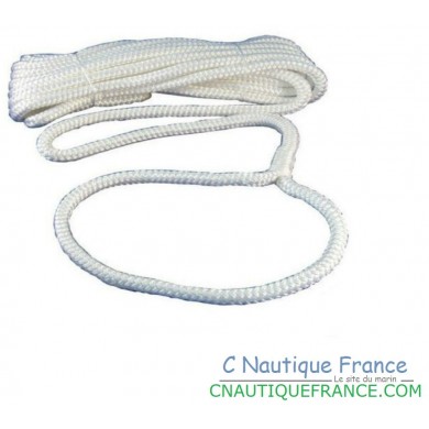 10 mm - 6 m - WHITE - Mooring Line with Eye - Rope