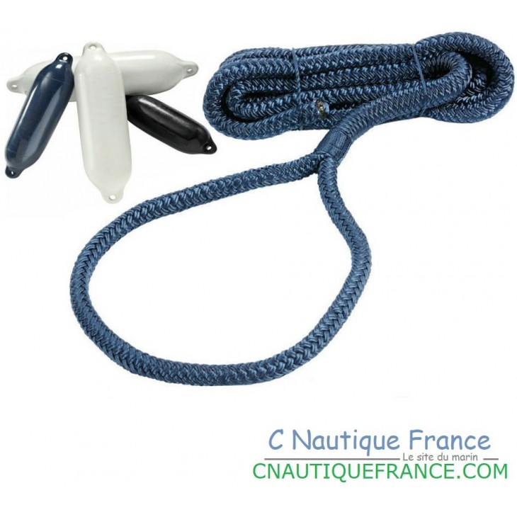 Bout pour pare-battage avec oeillet - ø 12 mm - bleu