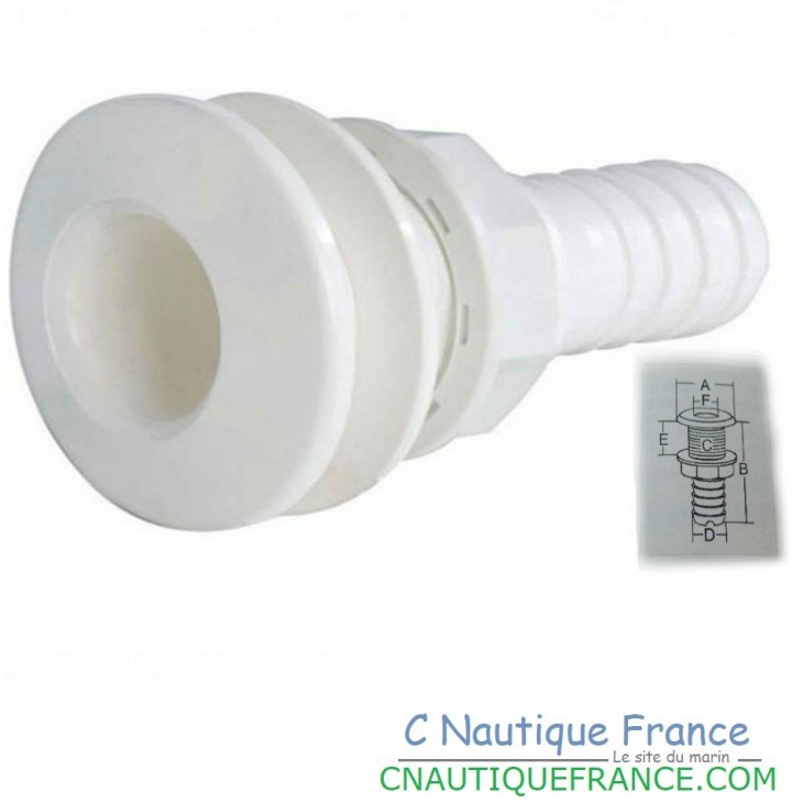 PASSAGGIO SCARICO ABS BIANCO 25 MM