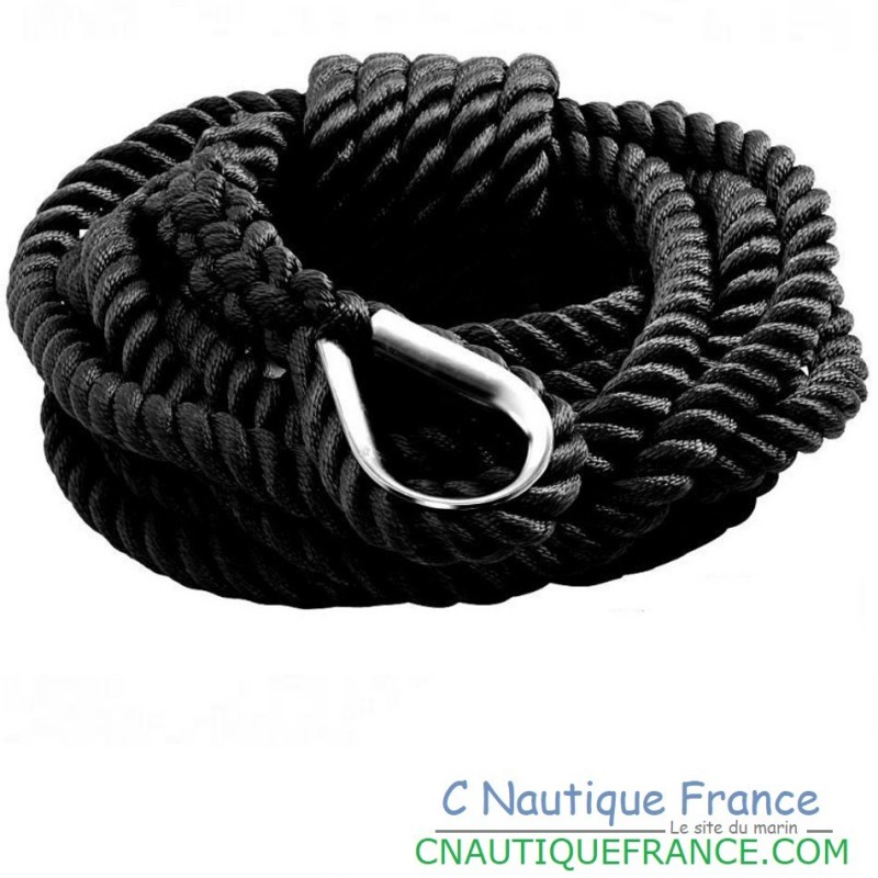 24MM 15M CORDA NERO - CIMA DI ORMEGGIO