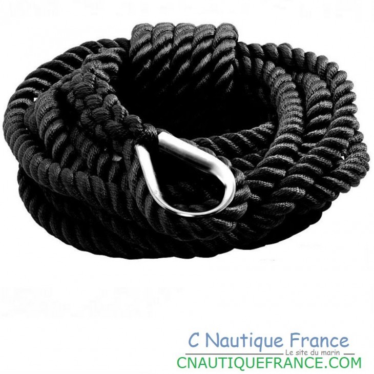20MM 12M CORDA NERA - CIMA DI ORMEGGIO