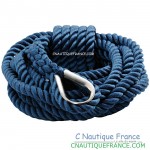 CORDAGE - BOSSE D' AMARRAGE - 24MM - 15M - BLEU