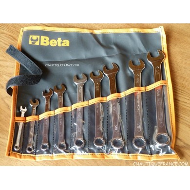 9 Flat Wrenches in Inches in a Case