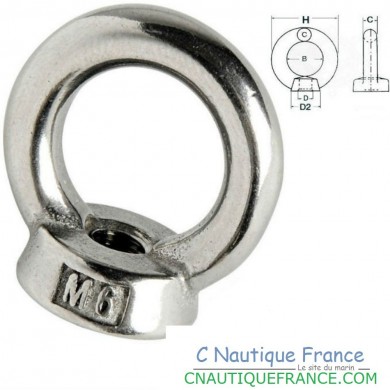 10 mm Stainless Steel Ring Nut