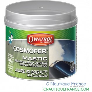 Mastic polyester bicomposant incolore 800g