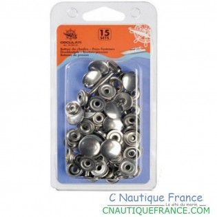 BOTTONI DA RIBADIRE INOX - LOT DE 5
