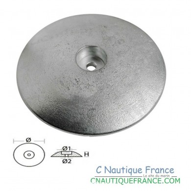 ø 90 mm - Anode zinc ronde de type lourd à boulonner.