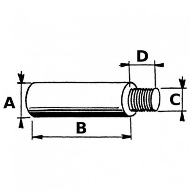 ANODO CANDELA Ø 26 x 44 MM PER VOLVO PENTA