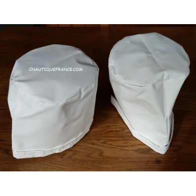 18 X 17 CM WHITE PVC WINCH COVER - PAIR