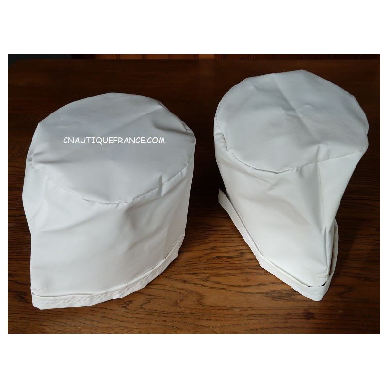 18 X 17 CM WHITE PVC WINCH COVER - PAIR