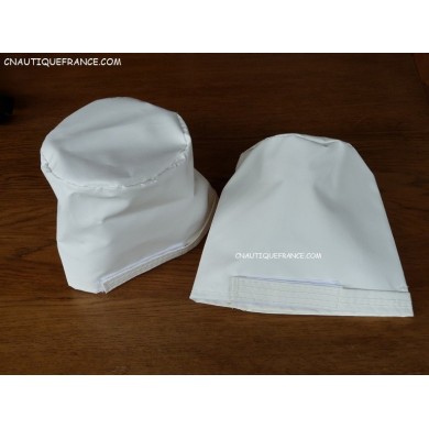 18 X 17 CM WHITE PVC WINCH COVER - PAIR