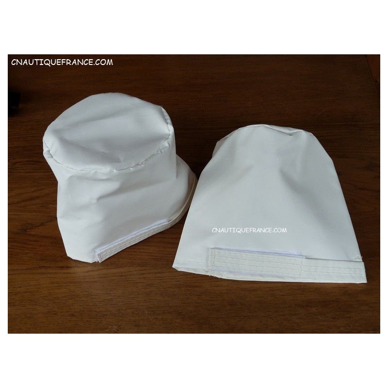 16 X 14 CM WHITE PVC WINCH COVER - PAIR