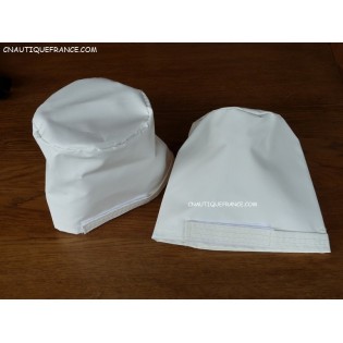 16 X 14 CM WHITE PVC WINCH COVER - PAIR