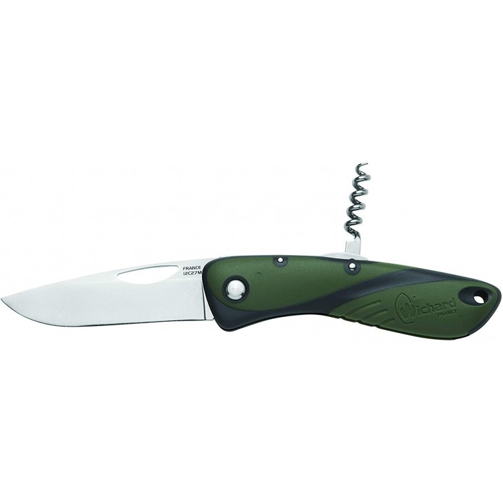 KNIFE WITH FOLDING CORKSCREW KHAKI BLACK