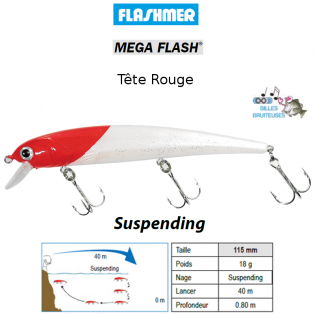 115 MM MEGA FLASH LURE RED HEAD