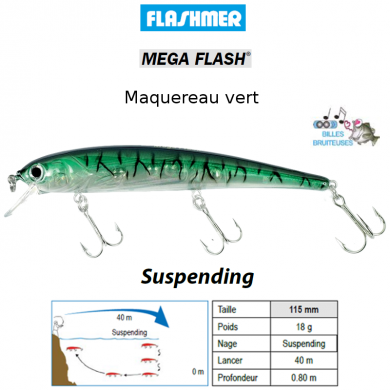 115 MM - GREEN MACKEREL MEGA FLASH