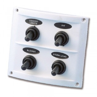 NAVEO Marine Electrical Panel 4 Switches White