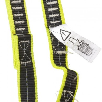 FLUORESCENT ELASTIC SAFETY LEAS WITH TWO DOUBLE SECURITY CARABINERS