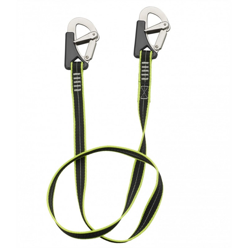 1.5 M FLAT REFLECTIVE LANYARD WITH 2 CARABINERS