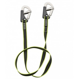 1.5 M FLAT REFLECTIVE LANYARD WITH 2 CARABINERS