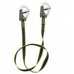 1.5 M FLAT REFLECTIVE LANYARD WITH 2 CARABINERS