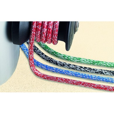 6 MM Red/White - Dyneema® Rope 24 For sheets & halyards.