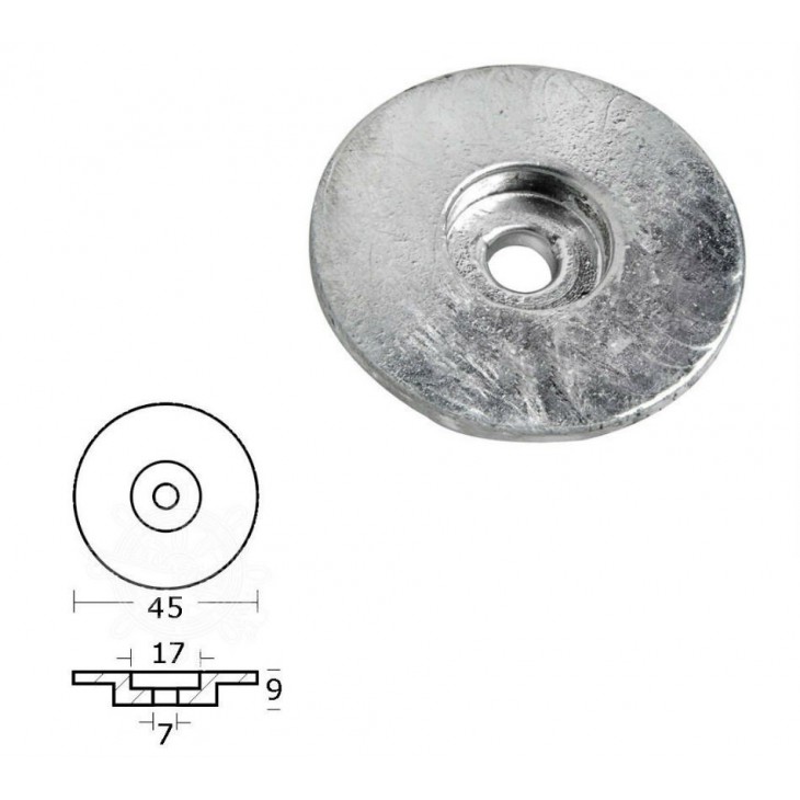 40 - 140 HP ZINC WASHER ANODE Ø 45 MM FOR TOHATSU