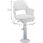 CAPTAIN SEAT WITH CUSHION AND ALUMINUM PIVOT