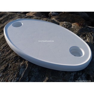 Oval composite tabletop for boats