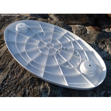 OVAL COMPOSITE TABLETOP - 76 X 45 CM