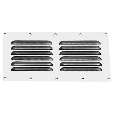 Rectangular ventilation grille stainless steel 65 x 125 mm