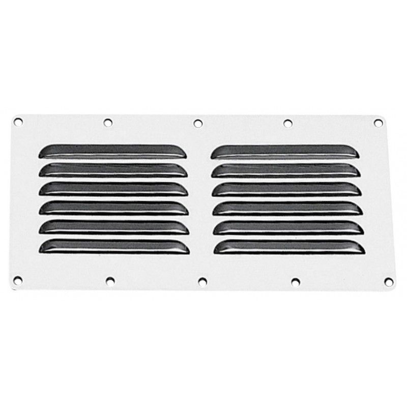 GRILLE D'AERATION RECTANGULAIRE INOX 65 X 125 MM