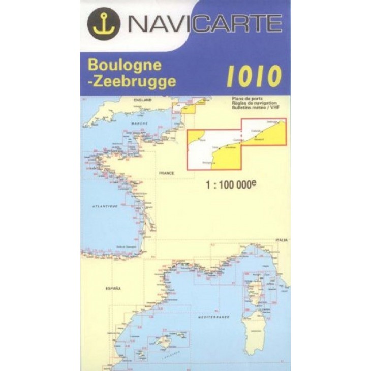 BOULOGNE - ZEEBRUGGE - CARTE MARINE 1010