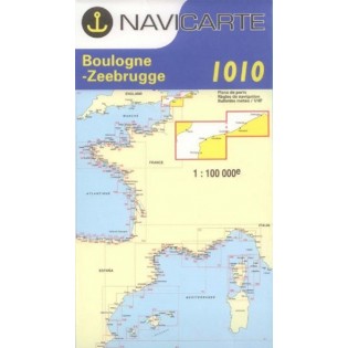 BOULOGNE - ZEEBRUGGE - CARTE MARINE 1010