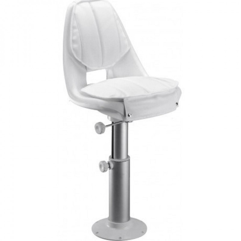 CAPTAIN SEAT WITH CUSHION AND ALUMINUM PIVOT